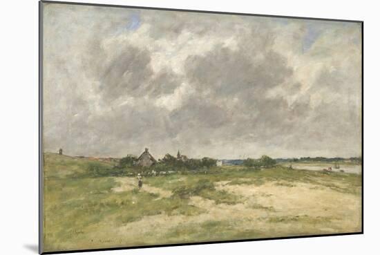 Etaples, Les Bords De La Canche (Étaples, on the Edge of the Canche River), 1891 (Oil on Canvas)-Eugene Louis Boudin-Mounted Giclee Print