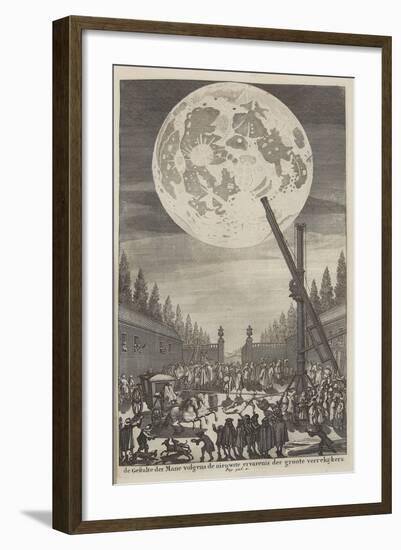Etching of Lunar Disk-Jan Goeree-Framed Giclee Print