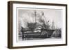 Etching of the Rotherhithe in Floating Dock, 1815-null-Framed Giclee Print