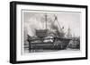 Etching of the Rotherhithe in Floating Dock, 1815-null-Framed Giclee Print