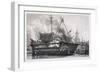 Etching of the Rotherhithe in Floating Dock, 1815-null-Framed Giclee Print