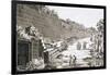 Etching of Tourists on Excavated Roman Road-Luigi Rossini-Framed Giclee Print