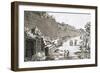 Etching of Tourists on Excavated Roman Road-Luigi Rossini-Framed Giclee Print