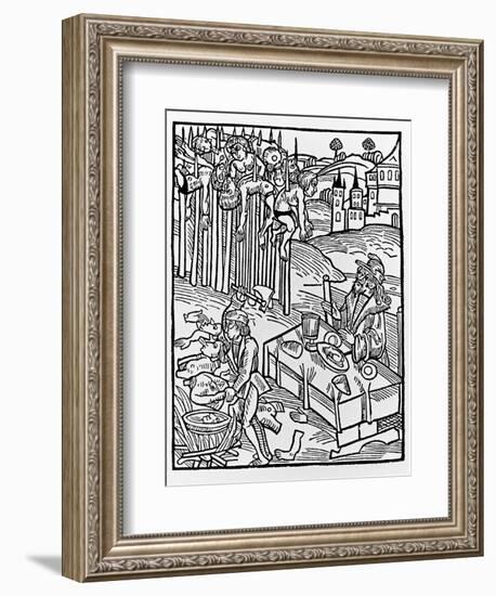 Etching of Vlad Dracul-null-Framed Giclee Print