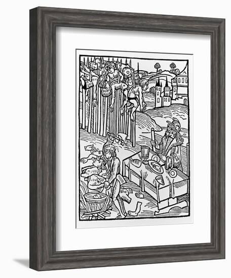 Etching of Vlad Dracul-null-Framed Giclee Print