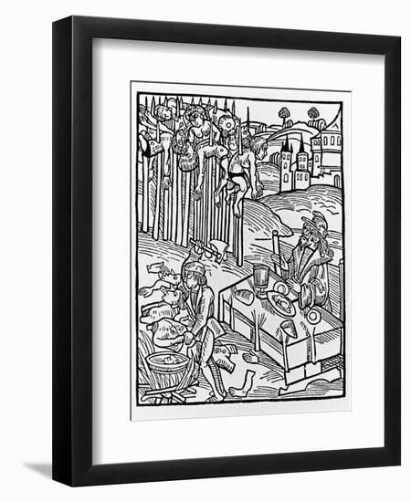 Etching of Vlad Dracul-null-Framed Giclee Print