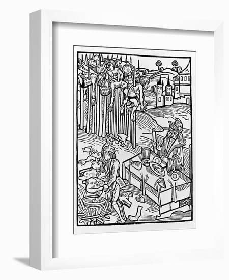 Etching of Vlad Dracul-null-Framed Giclee Print