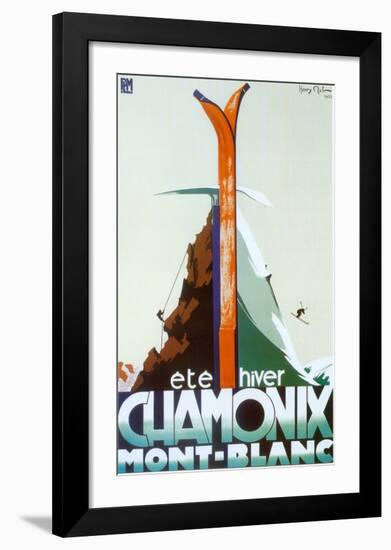 Ete Hiver Chamonix Mont-Blanc-Henry Reb-Framed Art Print