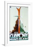 Ete Hiver Chamonix Mont-Blanc-Henry Reb-Framed Art Print