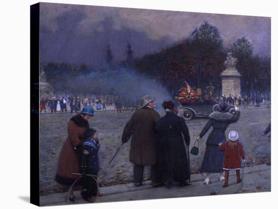 Etendard allemand porté aux Invalides-Jean Béraud-Stretched Canvas