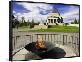 Eternal Flame, Shrine of Remembrance, Melbourne, Victoria, Australia-David Wall-Framed Photographic Print