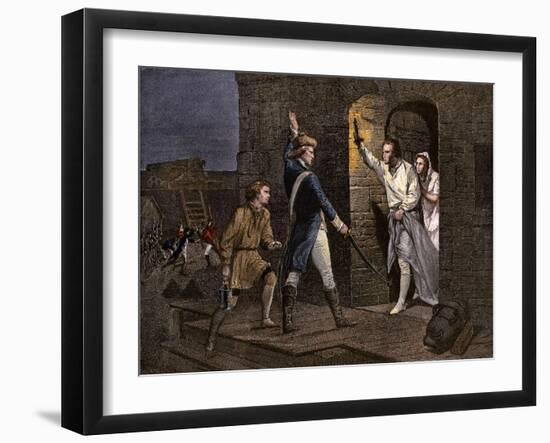 Ethan Allen and the Green Mountain Boys Taking Fort Ticonderoga from the British, 1775-null-Framed Giclee Print