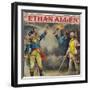 Ethan Allen Brand Cigar Box Label-Lantern Press-Framed Art Print