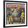 Ethan Allen Brand Cigar Box Label-Lantern Press-Framed Art Print