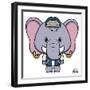 Ethan Elephant-Marcus Prime-Framed Art Print