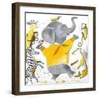 Ethan the Elephant - Child Life-null-Framed Giclee Print