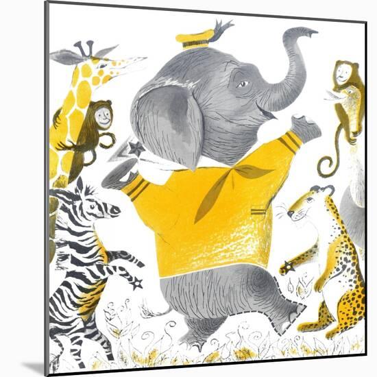 Ethan the Elephant - Child Life-null-Mounted Giclee Print