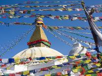 Boudhanath Stupa and Prayer Flags, Kathmandu, Nepal.-Ethan Welty-Photographic Print