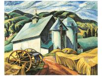 The White Barn, Eastern Townships-Ethel Seath-Stretched Canvas