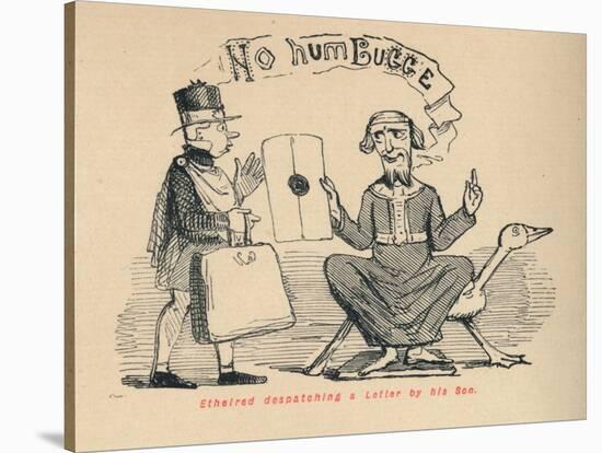 'Ethelred despatching a Letter by his Son', c1860, (c1860)-John Leech-Stretched Canvas
