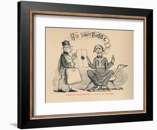 'Ethelred despatching a Letter by his Son', c1860, (c1860)-John Leech-Framed Giclee Print