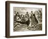 Ethelred the Unready Embarking for Normandy, Illustration 'Hutchinson's Story of British Nation'-Ernest Prater-Framed Giclee Print