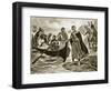 Ethelred the Unready Embarking for Normandy, Illustration 'Hutchinson's Story of British Nation'-Ernest Prater-Framed Giclee Print