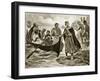 Ethelred the Unready Embarking for Normandy, Illustration 'Hutchinson's Story of British Nation'-Ernest Prater-Framed Giclee Print