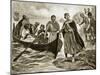 Ethelred the Unready Embarking for Normandy, Illustration 'Hutchinson's Story of British Nation'-Ernest Prater-Mounted Giclee Print