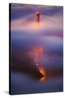 Ethereal Golden Bridge, San Francisco California-Vincent James-Stretched Canvas