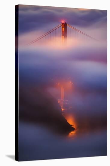 Ethereal Golden Bridge, San Francisco California-Vincent James-Stretched Canvas