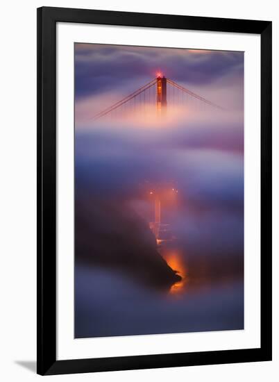 Ethereal Golden Bridge, San Francisco California-Vincent James-Framed Photographic Print