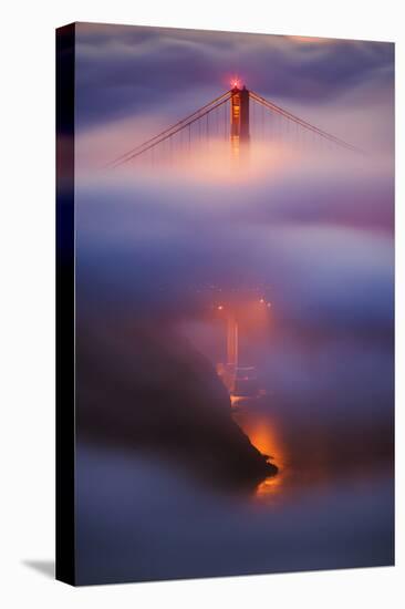 Ethereal Golden Bridge, San Francisco California-Vincent James-Stretched Canvas
