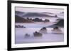 Ethereal Hills and Fog, Misty Otherworldy View at Petaluma Sonoma County-Vincent James-Framed Photographic Print