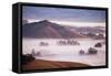 Ethereal Mist and Country Hills of Petaluma, Sonoma County, Bay Area Fog-Vincent James-Framed Stretched Canvas