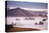 Ethereal Mist and Country Hills of Petaluma, Sonoma County, Bay Area Fog-Vincent James-Stretched Canvas