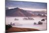 Ethereal Mist and Country Hills of Petaluma, Sonoma County, Bay Area Fog-Vincent James-Mounted Premium Photographic Print