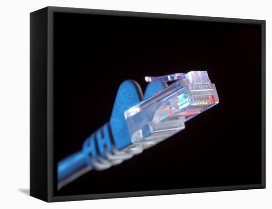 Ethernet Network Connector-Tek Image-Framed Stretched Canvas