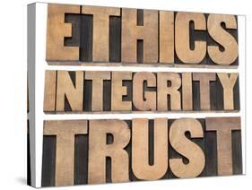 Ethics, Integrity, Trust Word-PixelsAway-Stretched Canvas