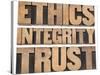 Ethics, Integrity, Trust Word-PixelsAway-Stretched Canvas