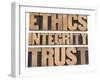 Ethics, Integrity, Trust Word-PixelsAway-Framed Art Print