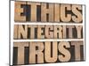 Ethics, Integrity, Trust Word-PixelsAway-Mounted Art Print