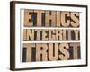 Ethics, Integrity, Trust Word-PixelsAway-Framed Art Print