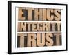 Ethics, Integrity, Trust Word-PixelsAway-Framed Art Print