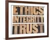 Ethics, Integrity, Trust Word-PixelsAway-Framed Art Print