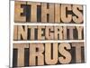 Ethics, Integrity, Trust Word-PixelsAway-Mounted Art Print