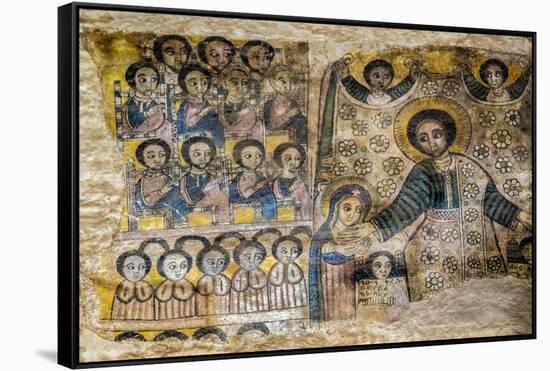 Ethiopia, Abraha Atsbeha, Tigray Region. the Interior of the 10th Century Church of Abraha Atsbeha-Nigel Pavitt-Framed Stretched Canvas