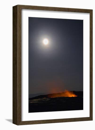 Ethiopia, Erta Ale, Afar Region. the Molten Lava in One of the Two Active Pit Craters of Erta Ale.-Nigel Pavitt-Framed Photographic Print