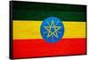 Ethiopia Flag Design with Wood Patterning - Flags of the World Series-Philippe Hugonnard-Framed Stretched Canvas