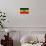 Ethiopia Flag Design with Wood Patterning - Flags of the World Series-Philippe Hugonnard-Art Print displayed on a wall